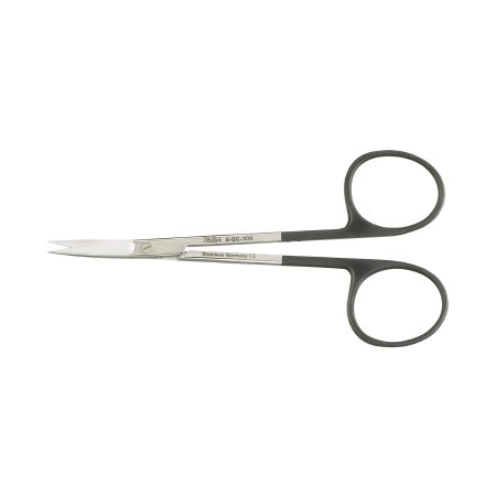 Scissors Iris Miltex® SuperCut 4-1/2 Inch Length OR Grade German Stainless Steel NonSterile Finger Ring Handle Curved Blade Sharp Tip / Sharp Tip by Integra York PA, Inc. (Miltex)  ID 5-SC-306